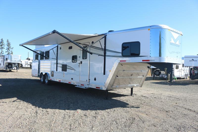 2022 Merhow Next Generation 8313 Side Load - Jack Knife Sofa - Pull Out Ladder - Slide with Dinette - Full Rear Tack - Hayrack - Escape Door - Drop Down Windows & Bars - Mangers - Enclosed Nose - Easy Care Floor 2022 Merhow Next Generation 8313 Side Load - Jack Knife Sofa - Pull Out Ladder - Slide with Dinette - Full Rear Tack - Hayrack - Escape Door - Drop Down Windows & Bars - Mangers - Enclosed Nose - Easy Care Floor