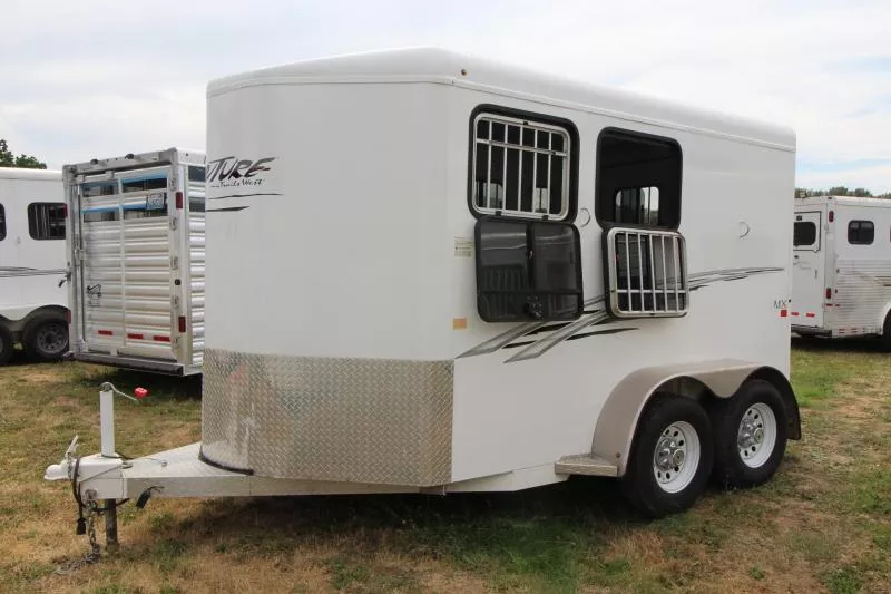 2018 Trails West Adventure II Aluminum skin 2 Horse Trailer - Swing out Saddle Rack