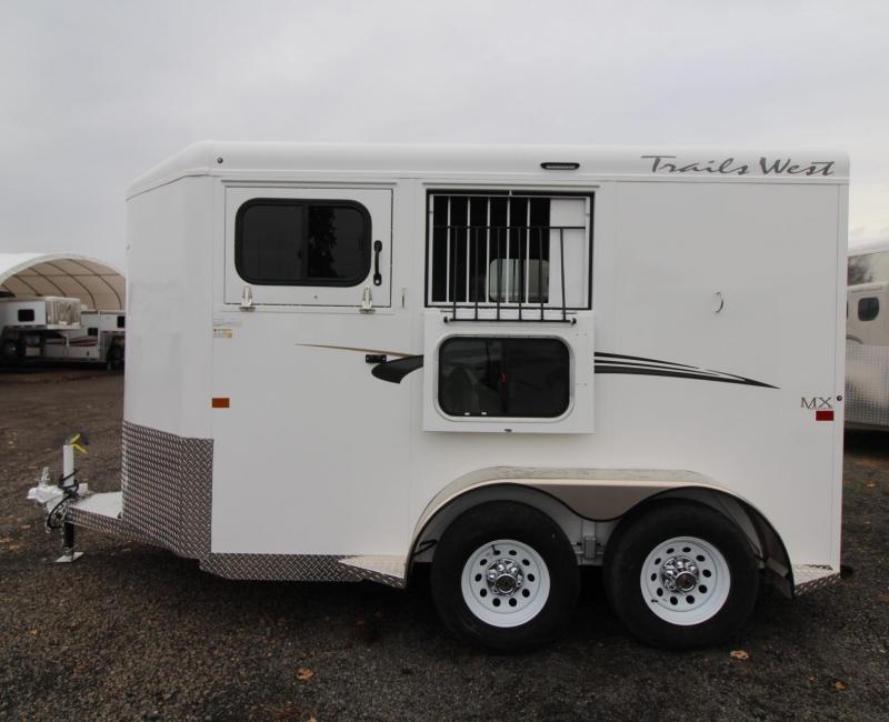 2022 Trails West Adventure MX 2 Horse Bumper Pull Slant Load Horse Trailer w/Convenience Pkg
