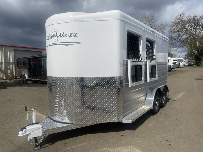 2023 Trails West  Sierra ll 2H BP - 7' Wide - Warmblood Sized Stalls & Height - Swingout Saddle Rack - Insulted Horse Area 