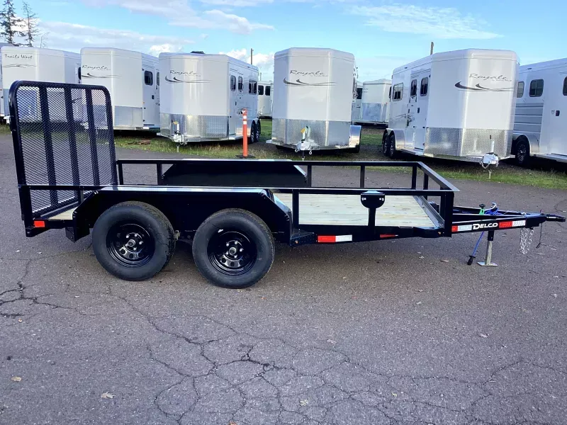 2026 Delco U512 Utility Trailer-Straight Deck w/ 4' Ramp Gate