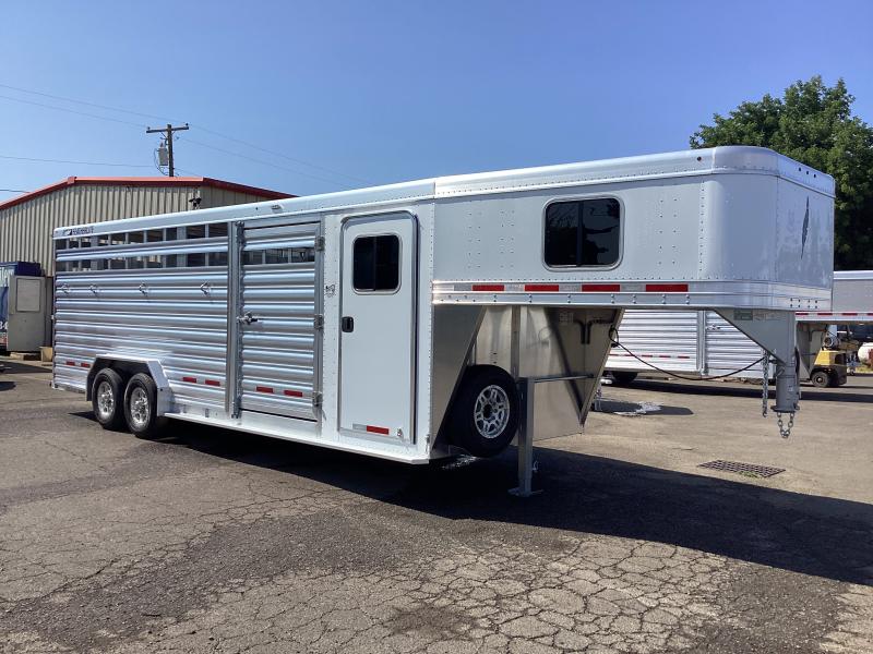 PRICE REDUCED $3,700 2025 8413 24' Stock Combo Trailer-7' Tall-7'6" Wide-Easy Care Flooring - 54"Escape door - Rear & center cut gates w/Sliders Tack Package
