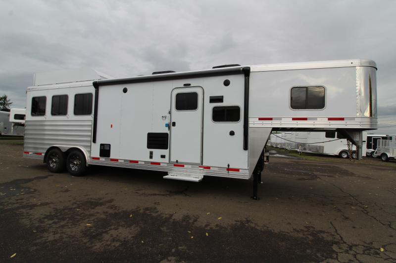 2020 Exiss 8310 3 Horse 10' SW Living Quarters Trailer Slide Out Hay Rack Easy