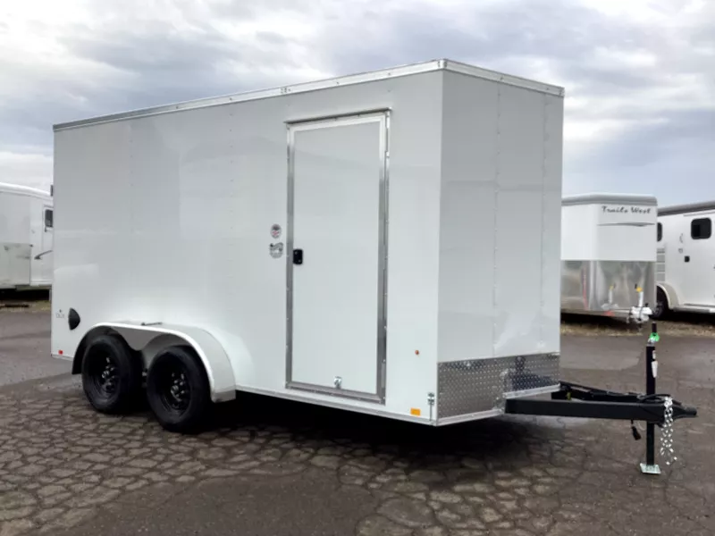 2026 Compass Indigo DLX 7x14 Enclosed Cargo Trailer-Rear Stabilizer Jacks, Flat Top W/ V-Nose Cargo / Enclosed Trailer