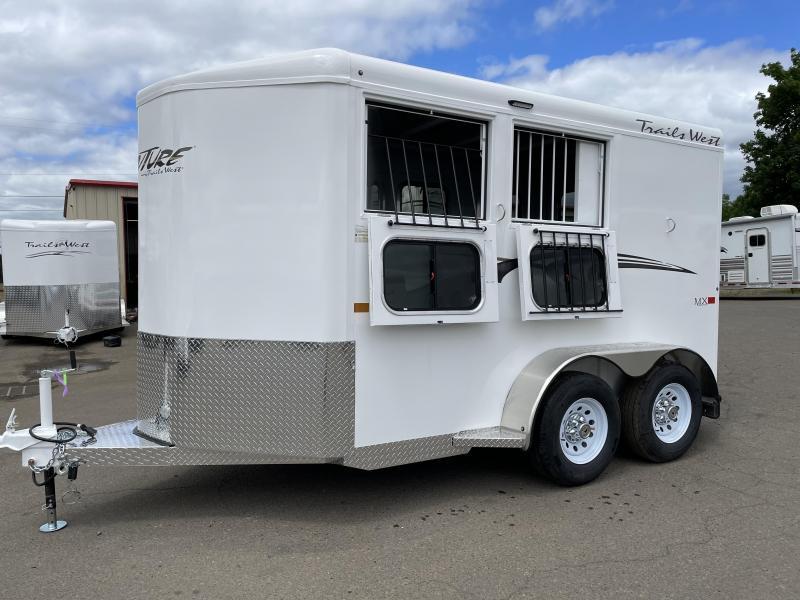 2023 Trails West Manufacturing ADVENTURE BP MX- Convenience Pkg- Matted tack- Rear door Window 2 Horse Trailer 2023 Trails West Manufacturing ADVENTURE BP MX- Convenience Pkg- Matted tack- Rear door Window 2 Horse Trailer