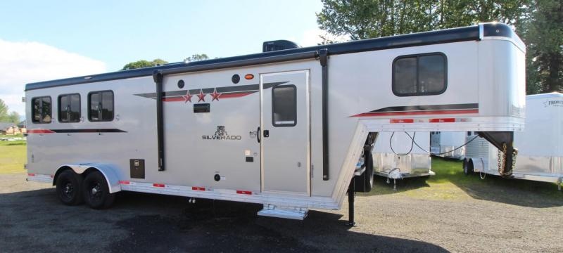 2023 Bison Silverado 7310 - 10ft SW Living Quarters 3 Horse Aluminum Trailer 2023 Bison Silverado 7310 - 10ft SW Living Quarters 3 Horse Aluminum Trailer