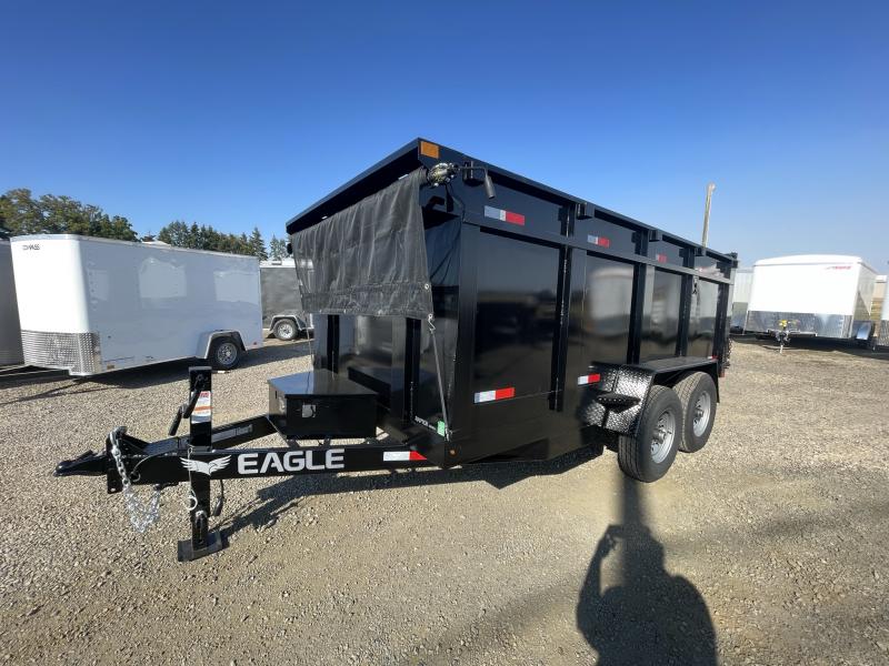NEW 2023 Eagle 7X14 Raptor Series 14K Dump Trailer - 48" Sides - Dual Action Spreader Gate - Spare Tire & Mount NEW 2023 Eagle 7X14 Raptor Series 14K Dump Trailer - 48" Sides - Dual Action Spreader Gate - Spare Tire & Mount