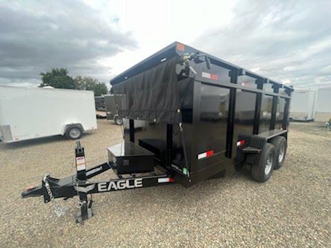 NEW 2023 Eagle 7X14 Raptor Series 14K Dump Trailer - 48" Sides - Dual Action Spreader Gate - Spare Tire & Mount NEW 2023 Eagle 7X14 Raptor Series 14K Dump Trailer - 48" Sides - Dual Action Spreader Gate - Spare Tire & Mount