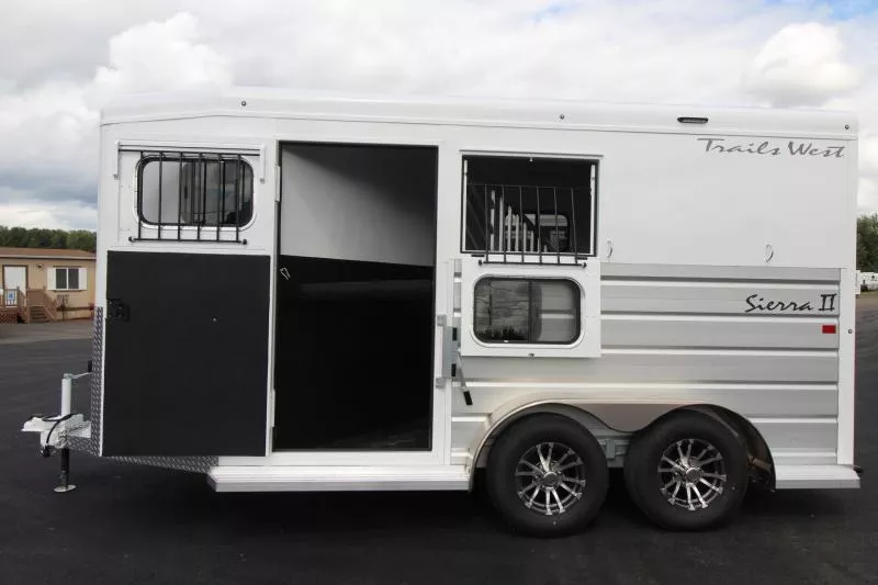 2026 Trails West Sierra II 2 Horse Trailer-Comfort Package-7'4" Tall-Escape Door
