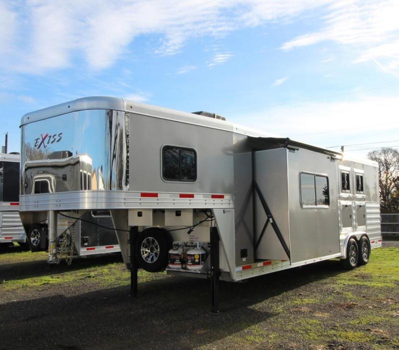 2022 Exiss Trailers Endeavor 8310 3 Horse LQ w/ 6' Glide Horse Trailer