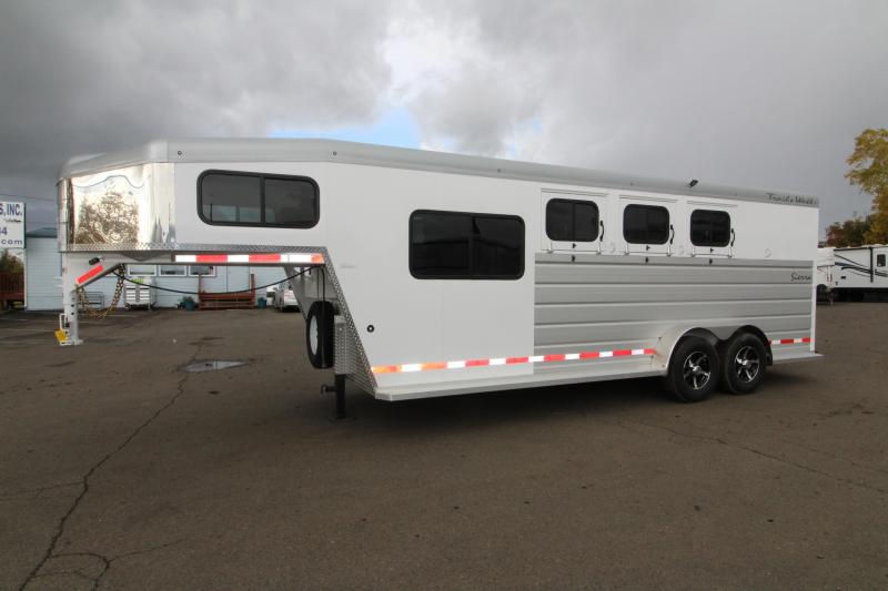 Used 2019 Trails West Sierra 3 Horse - Comfort package 5x5 Silver Roof - Steel Frame Aluminum Skin - Lined and Insulated Horse Area Ceiling and Walls Used 2019 Trails West Sierra 3 Horse - Comfort package 5x5 Silver Roof - Steel Frame Aluminum Skin - Lined and Insulated Horse Area Ceiling and Walls