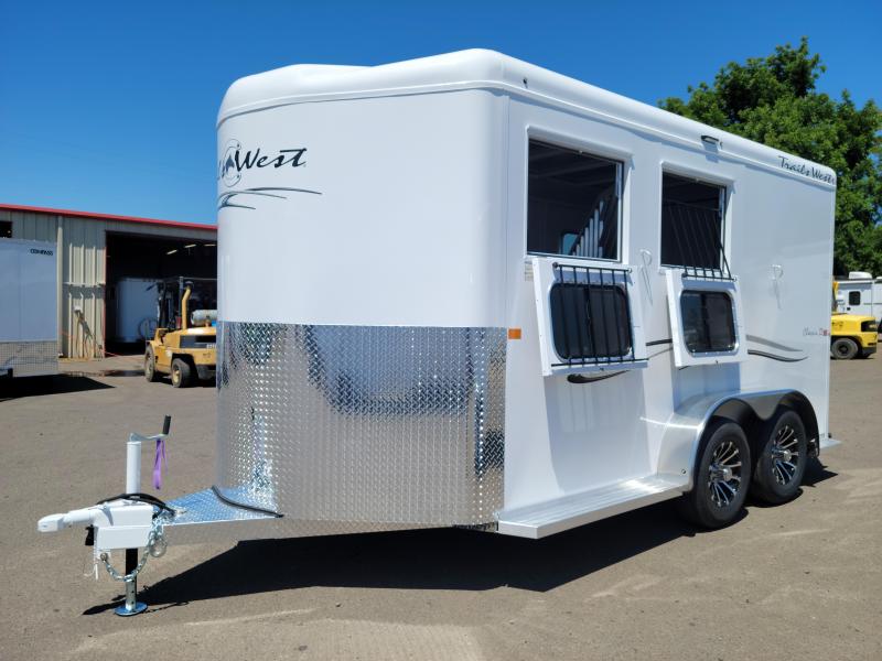 2023 Trails West Classic II 2 Horse Bumper Pull - Warmblood Height - Drop Down Windows & Bars - Rubber Mats- Aluminum Air Flow Dividers- Swing Out Saddle Rack- LED Load Lights- Water Tank- 2023 Trails West Classic II 2 Horse Bumper Pull - Warmblood Height - Drop Down Windows & Bars - Rubber Mats- Aluminum Air Flow Dividers- Swing Out Saddle Rack- LED Load Lights- Water Tank-