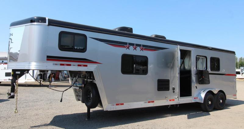 2023 Bison Silverado 7310 - 10ft SW Living Quarters 3 Horse Aluminum Trailer 2023 Bison Silverado 7310 - 10ft SW Living Quarters 3 Horse Aluminum Trailer
