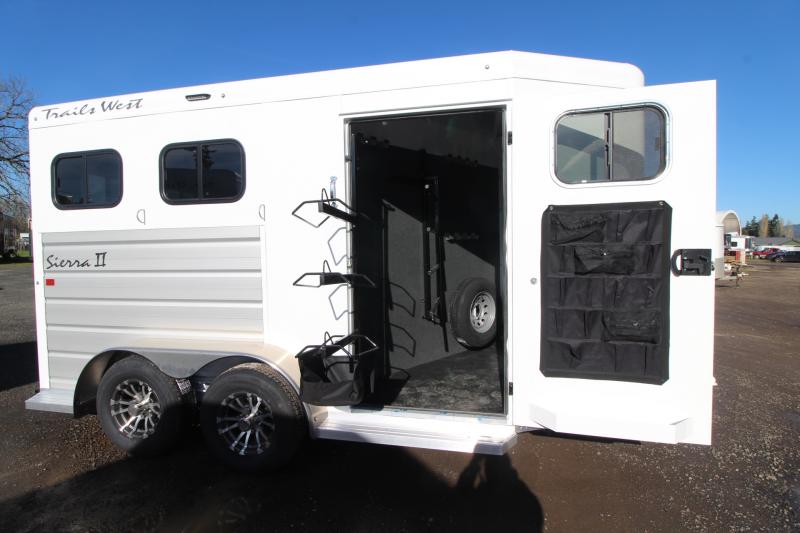 2025 Trails West Sierra II 2 Horse Trailer-Extra Tall-Convenience Package-Swing Out Saddle Rack