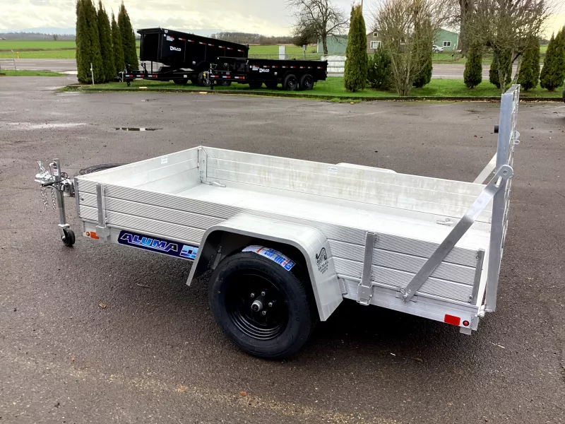 2026 Aluma 54" X 8' All Aluminum-Rack Set 12" Solid Front & Sides/1/2" - 12" U-bolt Spare Tire Mount-13" Steel Wheels