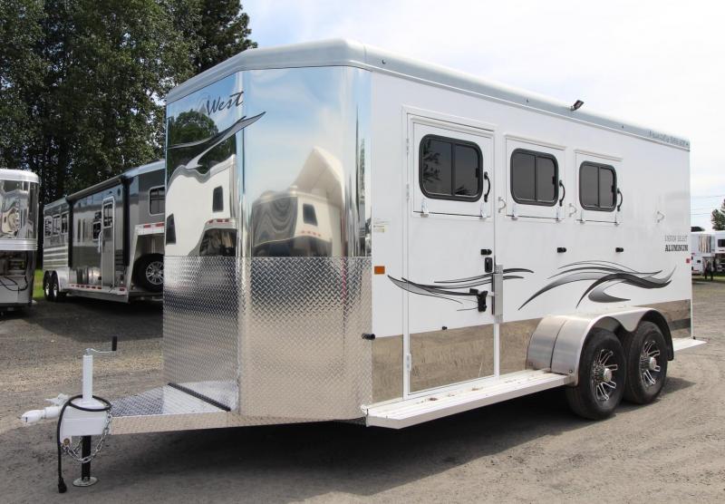 2020 Trails West Sierra Select 7' 6" Tall 3 Horse Trailer Insulated Horse Area & Tack Room
