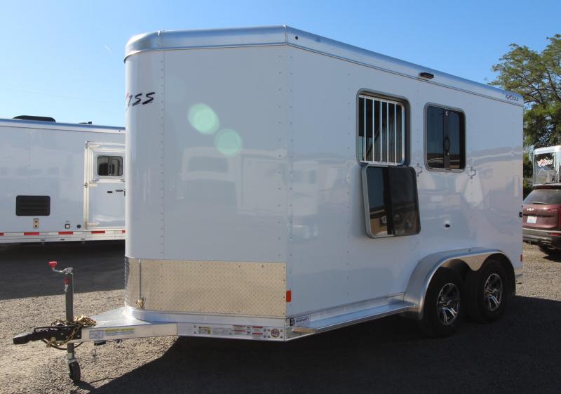 2024 Exiss 720 2 Horse Aluminum Trailer 7'8" Tall XL Tack Room