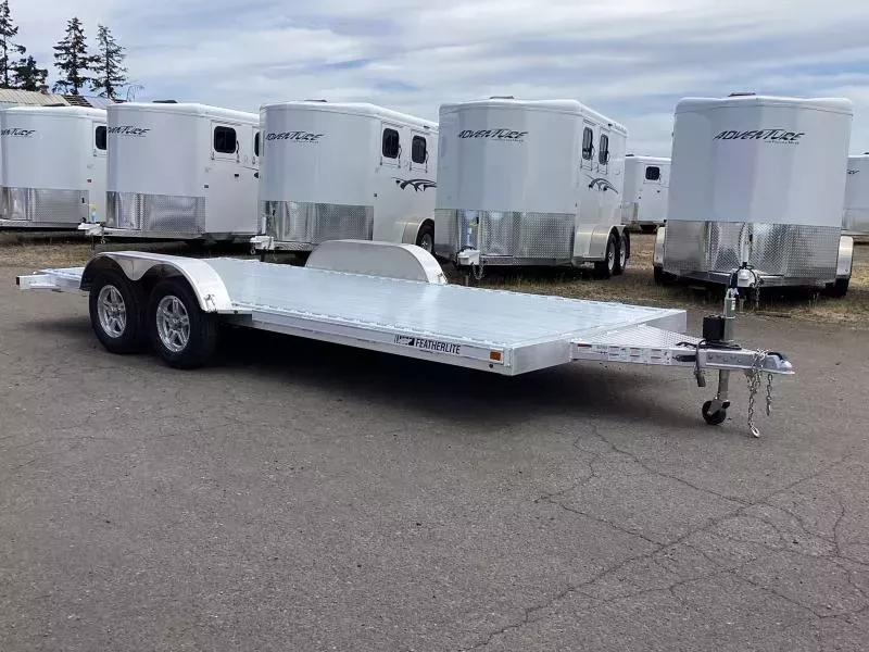 2026 Featherlite 3182 20' Flatbed Car Hauler Trailer Aluminum Car Hauler