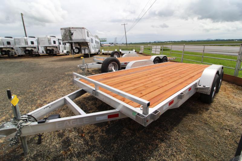 2020 Eagle 7x16 Aluminum Flatbed Trailer - Removable Fenders - Pressure Treated Wood Decking- Extended Ramps 2020 Eagle 7x16 Aluminum Flatbed Trailer - Removable Fenders - Pressure Treated Wood Decking- Extended Ramps