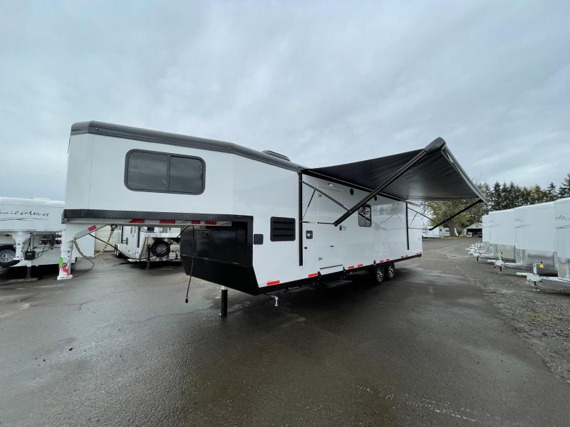 TRAILS WEST TOY HAULER TRAVEL TRAILER ATV SXS 28' RPM A/C 40 Gallon Fuel Cell w/ Pump - Power Awning - Upgraded Propane Tanks Toilet/Shower Combo Power Rear Ramp TRAILS WEST TOY HAULER TRAVEL TRAILER ATV SXS 28' RPM A/C 40 Gallon Fuel Cell w/ Pump - Power Awning - Upgraded Propane Tanks Toilet/Shower Combo Power Rear Ramp