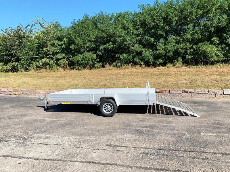 Aluma 8114HSR Aluminum ATV Trailer - Side Ramps- Heavy Axle W/ Brakes ...