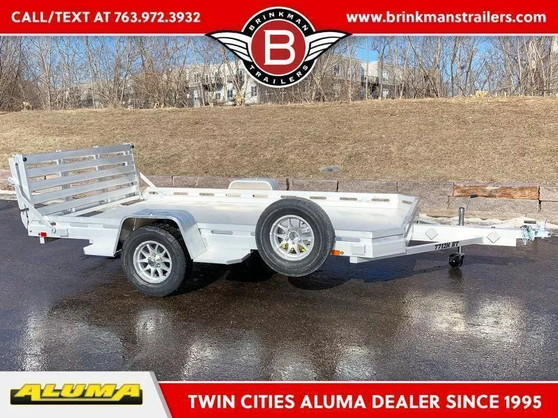 Aluma 7712H Aluminum Trailer w/Bi-fold Rear Ramp!
