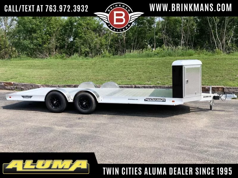 Aluma 8220H-XL Aluminum Car Hauler Trailer -Tuck Under Ramps RJ4m6Shd55x1