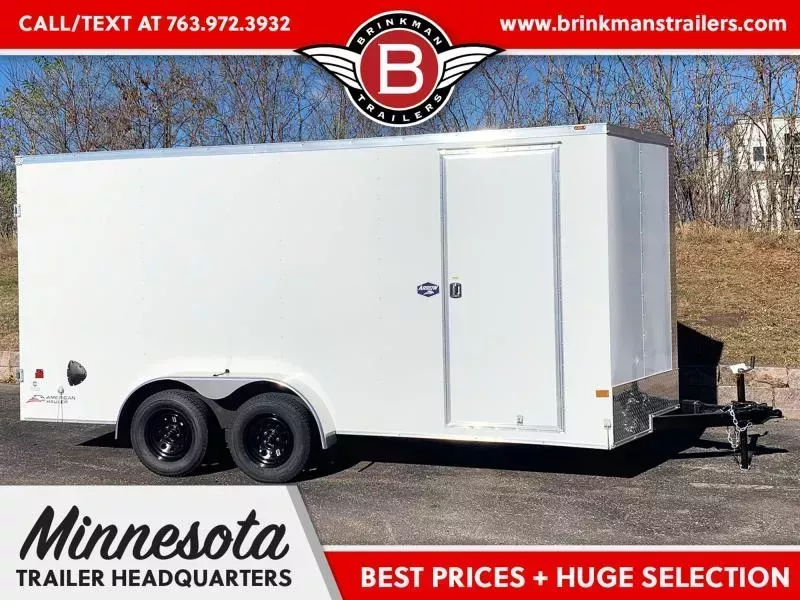 American Hauler 7x16 Tandem Enclosed Cargo Trailer - Double Rear Doors