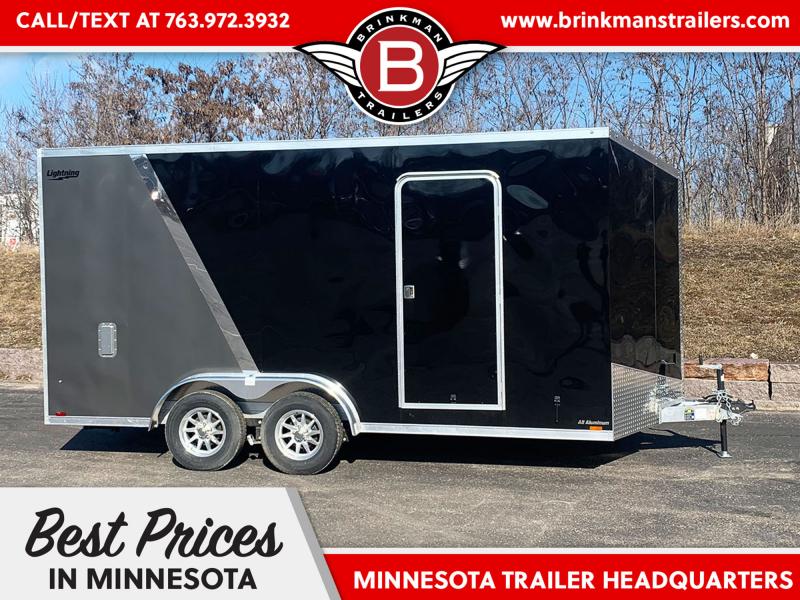 Lightning 7.5x16 Aluminum Enclosed Cargo Trailer with Rear Ramp Door