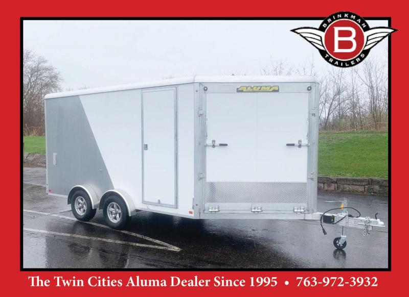 ALUMA 7.5X19 (14'+5'V) Aluminum Enclosed Snowmobile Trailer - 7' Int. ALUMA 7.5X19 (14'+5'V) Aluminum Enclosed Snowmobile Trailer - 7' Int.