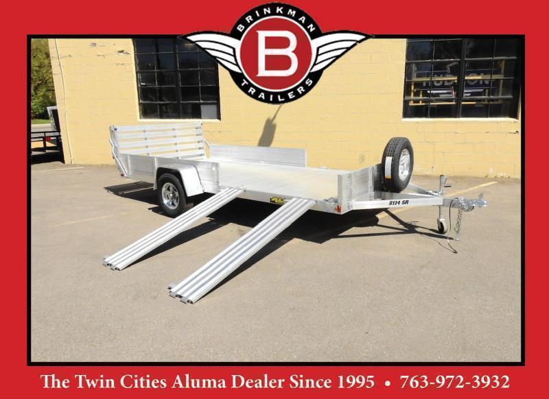 Aluma 8114 SR ATV UTV Trailer Bifold Rear Ramp and Side Load Ramps