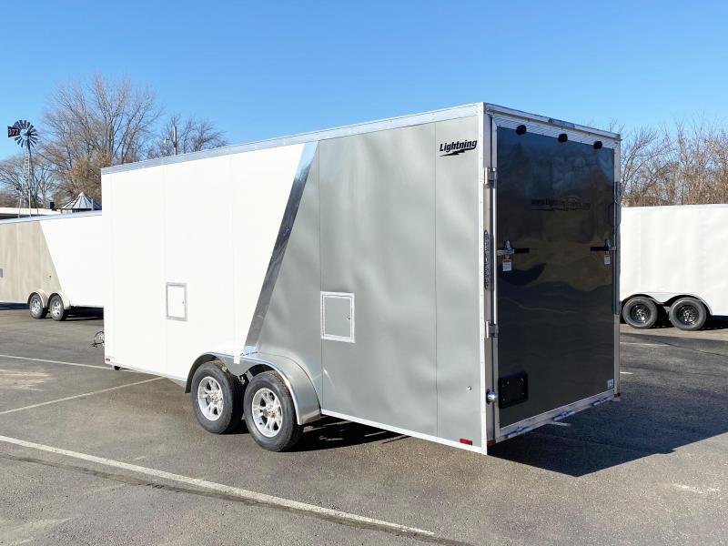 Lightning 7x23 Aluminum Enclosed Snowmobile Trailer 7' Interior UTV Snowmobile Trailers For