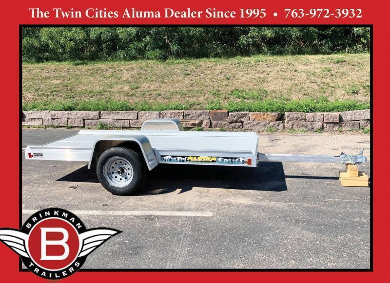 Aluma 8605FTILT (10'x50") Aluminum Snowmobile Trailer- Single Place Tilt Bed!