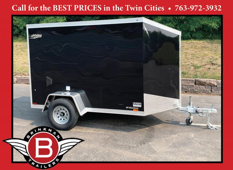 Lightning 5x8 Aluminum Enclosed Trailer Rear Ramp! Brinkman's Trailers in Minneapolis MN