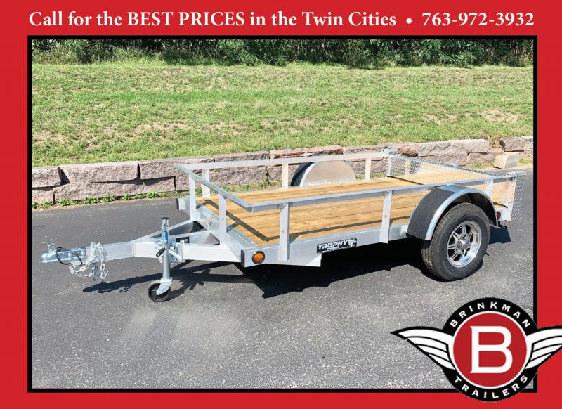 Quality Trophy 5x8 Aluminum Utility Trailer - Railing sides - Stacked Ramps! Quality Trophy 5x8 Aluminum Utility Trailer - Railing sides - Stacked Ramps!