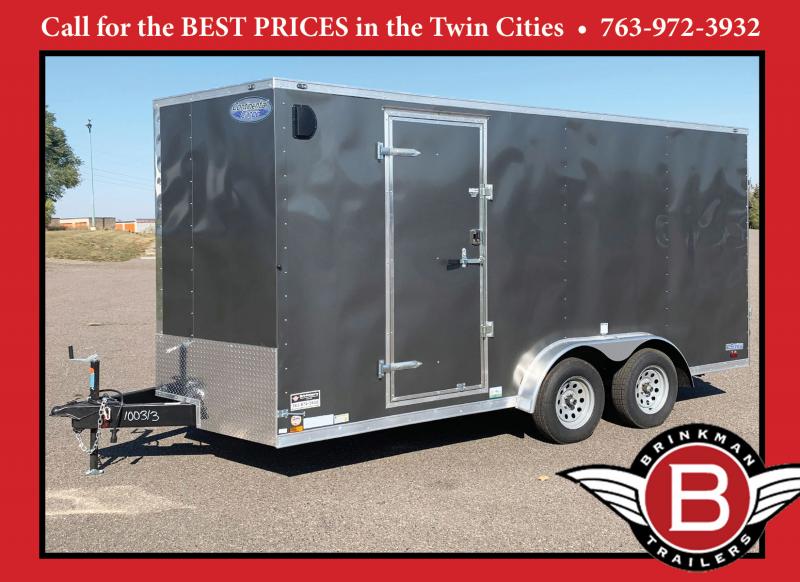 Continental Cargo 7.5x16 Enclosed Trailer w/ Rear Ramp 7' Interior