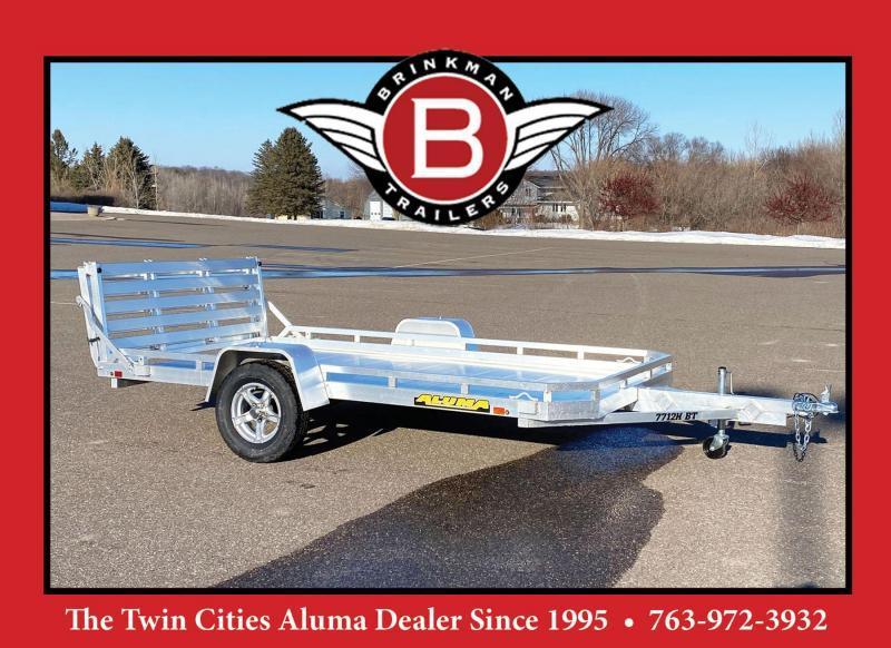 Aluma 7712HSBT Heavy Duty Aluminum Utility Trailer BiFold Tailgate