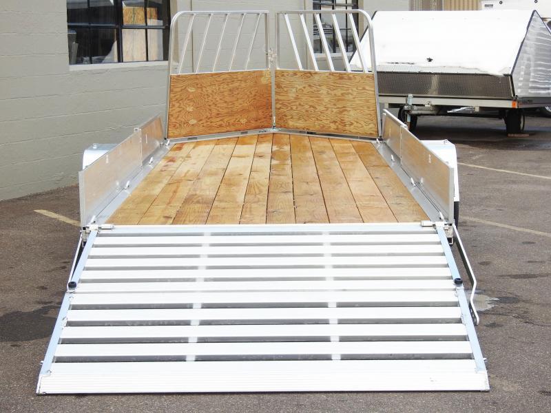 Aluma 8114 SRW Aluminum ATV/Snowmobile Utility Trailer w/Front Ramp