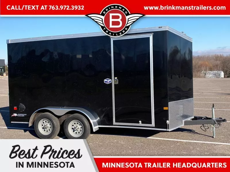 American Hauler Night Hawk 7x14 Tandem Enclosed Cargo Trailer - Rear Ramp LZqgE4fmcjzb