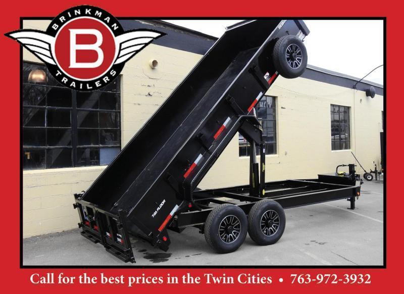 Top Hat 7 x 16 Dump Trailer 14000 GVWR w/ Scissor Lift/ Tarp System
