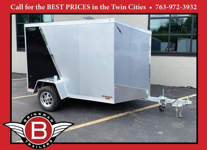 Lightning 5x8 Aluminum Enclosed Trailer - Rear Ramp! Lightning 5x8 Aluminum Enclosed Trailer - Rear Ramp!