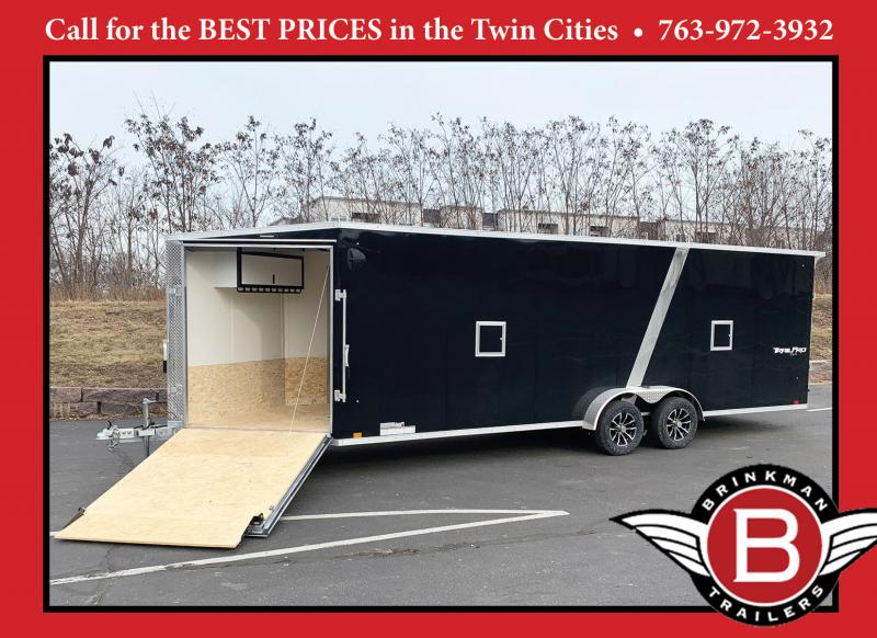 Deluxe Formula Trail Pro 7x29 Enclosed Snowmobile Trailer 7' Int