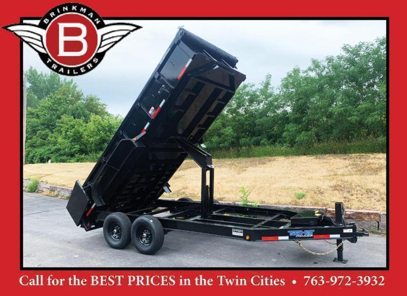 Heavy Duty Top Hat 7x14 Gooseneck Dump Trailer 14000 GVWR w/ Scissor