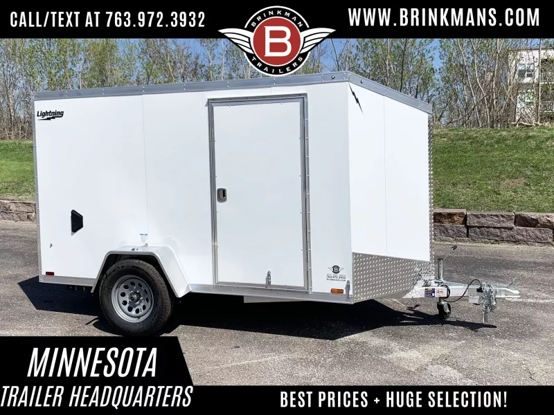 Lightning 5x10 Aluminum Enclosed Trailer - Rear Ramp!