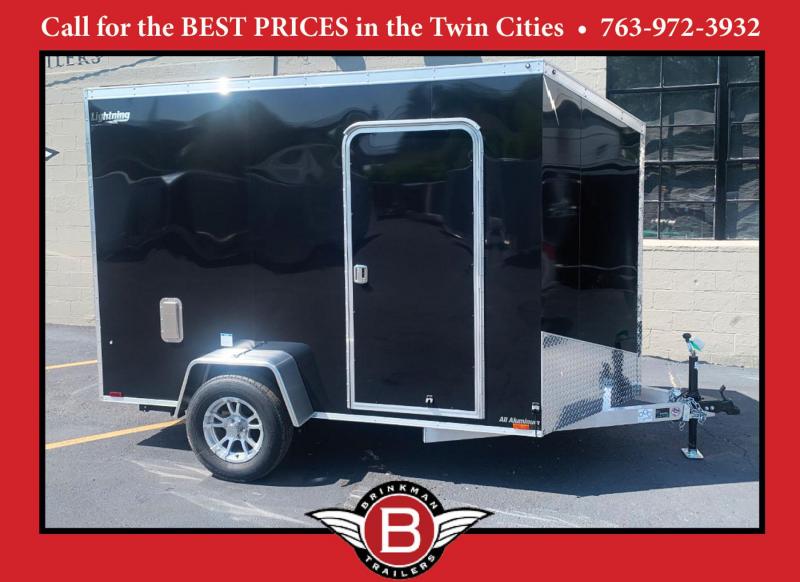 Lightning 6 x 10 Enclosed Aluminum Cargo Trailer - 6'9" Int. - Rear Ramp! Lightning 6 x 10 Enclosed Aluminum Cargo Trailer - 6'9" Int. - Rear Ramp!