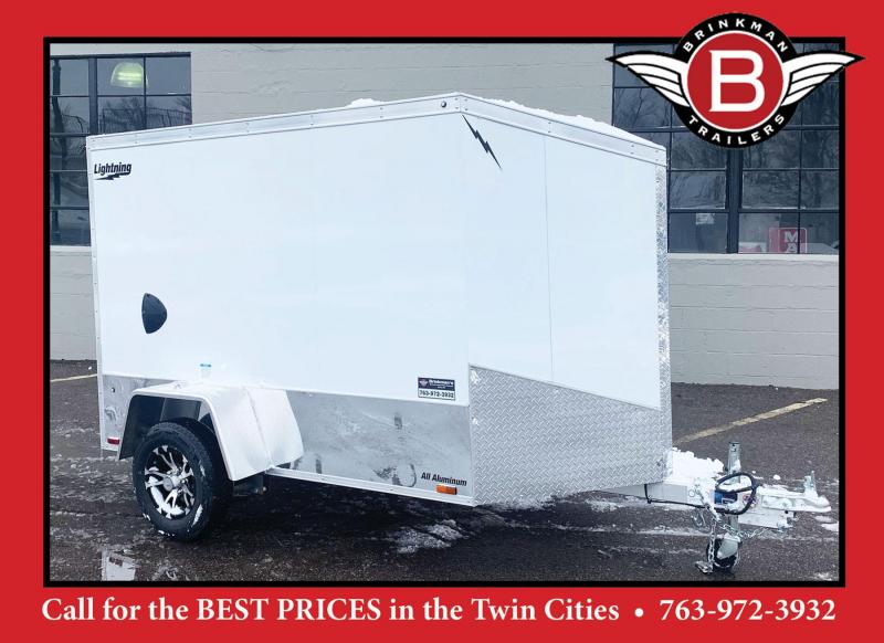 Lightning 5x8 Aluminum Enclosed Trailer - Rear Ramp! Lightning 5x8 Aluminum Enclosed Trailer - Rear Ramp!