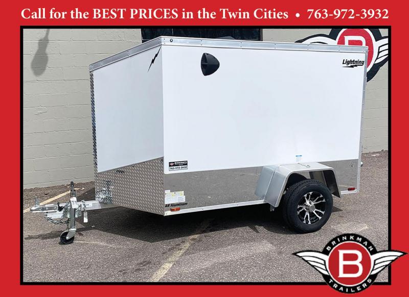 Lightning 5x8 Aluminum Enclosed Trailer - Rear Ramp! Lightning 5x8 Aluminum Enclosed Trailer - Rear Ramp!