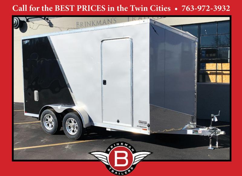 Lightning 7x14 Enclosed Aluminum Cargo Trailer - 7'3" Int. - Rear Ramp! Lightning 7x14 Enclosed Aluminum Cargo Trailer - 7'3" Int. - Rear Ramp!