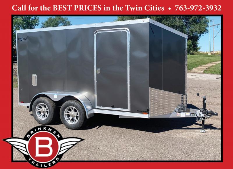 Lightning 6x12 Aluminum Tandem Axle Enclosed Cargo Trailer with Ramp! Lightning 6x12 Aluminum Tandem Axle Enclosed Cargo Trailer with Ramp!