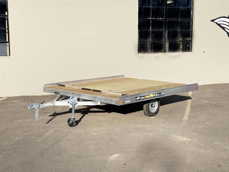 Aluma 8610 T (8.5 x 10) Aluminum 2Place Tilt Bed Snowmobile Trailer